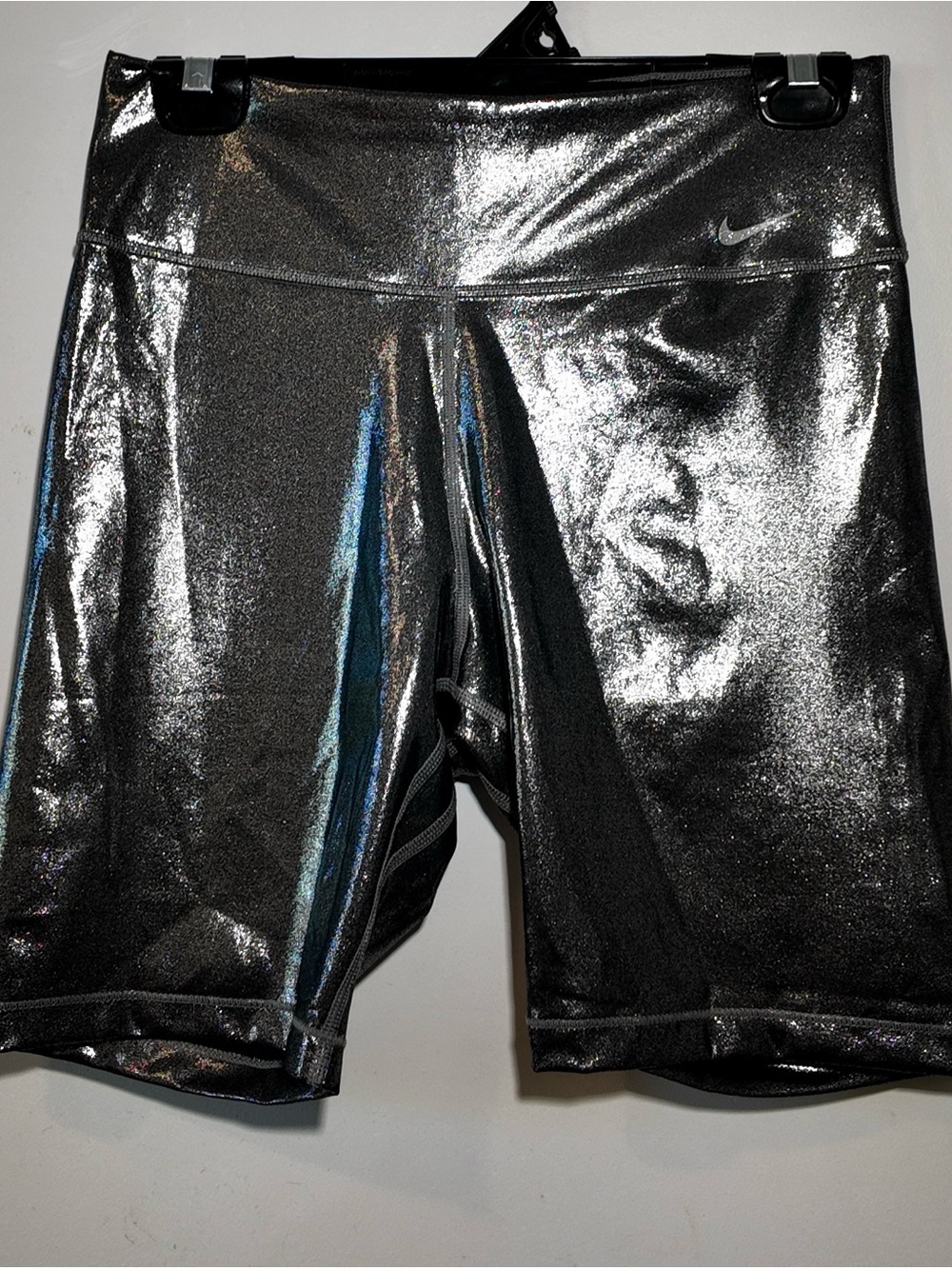 Nike Dri-Fit woman Metallic Black biker shorts
